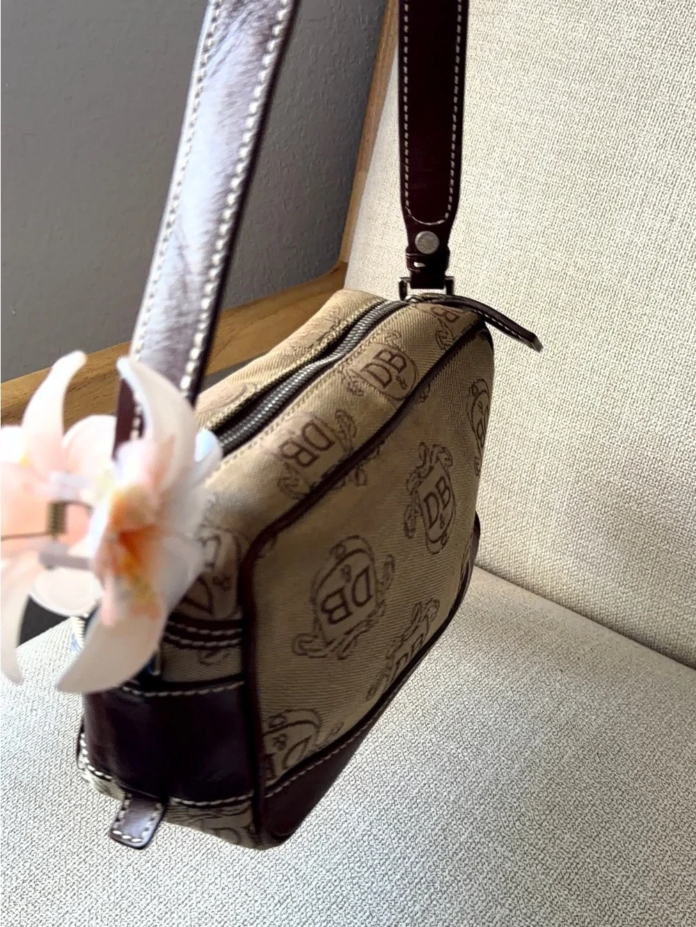 Monogram Brown Canvas Crossbody Bag